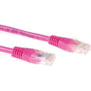 ACT IB7300 CAT6a U/UTP 0.50m netwerkkabel Roze
