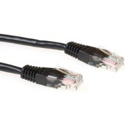ACT Zwarte 1 meter U/UTP CAT5E patchkabel met RJ45 connectoren