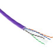 ACT Cat 6A U/UTP massieve installatiekabel, LSZH, CPR euroklasse ECA, 23AWG, violet 500 meter
