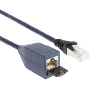 ACT Blauw 1 meter LSZH SFTP CAT6A MPTL verlengkabel snagless met RJ45 connectoren