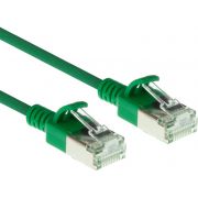 ACT Groene 0,15 meter LSZH U/FTP CAT6A datacenter slimline patchkabel snagless met RJ45 connectoren