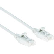 ACT Witte 2 meter LSZH U/UTP CAT6 datacenter slimline patchkabel snagless met RJ45 connectoren