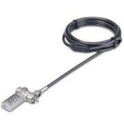 StarTech.com 2m Universeel Laptop Kabelslot, Security Kabel met Vooraf Ingesteld Combinatieslot, Com