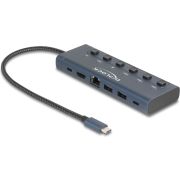 DeLOCK 92000 interface hub USB Type-C 5000 Mbit/s Blauw