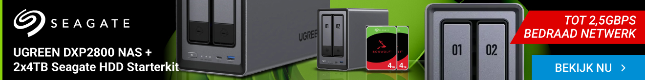 NAS Starterkit UGREEN DXP2800 + 2x4TB Seagate Ironwolf