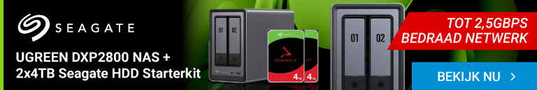 NAS Starterkit UGREEN DXP2800 + 2x4TB Seagate Ironwolf