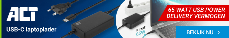 ACT USB-C laptoplader met Power Delivery profielen 65W