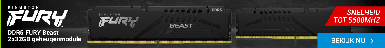 Kingston DDR5 FURY Beast 2x32GB 5600 KF556C36BBEK2-64 geheugenmodule