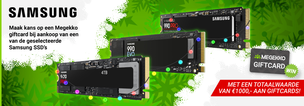 Maak kans op een Megekko giftcard bij aankoop van een van de geselecteerde Samsung SSD