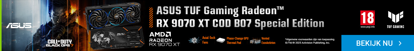 ASUS TUF Gaming Radeon RX 9070 XT 16GB OC COD BO7 Edition Videokaart