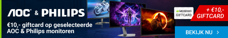 €10,- giftcard op geselecteerde AOC & Philips monitoren