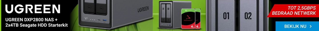 NAS Starterkit UGREEN DXP2800 + 2x4TB Seagate Ironwolf