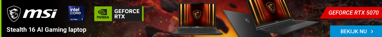 MSI Stealth 16 AI A2HWGG-029NL 16" Core Ultra 7 RTX 5070 Gaming laptop