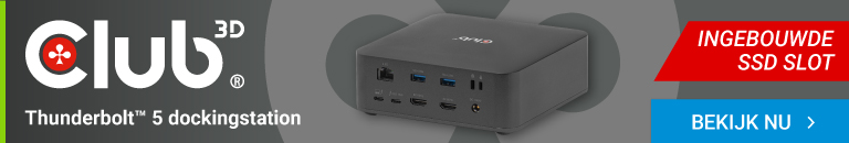 CLUB3D CSV-2562 laptop dock & poortreplicator Bedraad Thunderbolt 5 Zwart