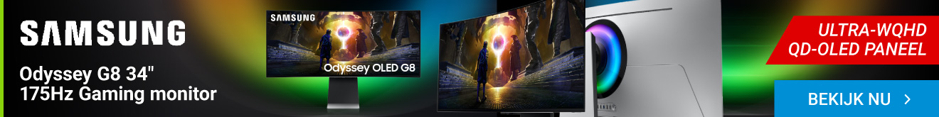 Samsung Odyssey G8 LS34DG850SUXEN 34" Wide Quad HD 175Hz OLED Gaming monitor