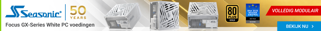 Seasonic Focus GX-Series ATX 3.1 White PSU / PC voeding