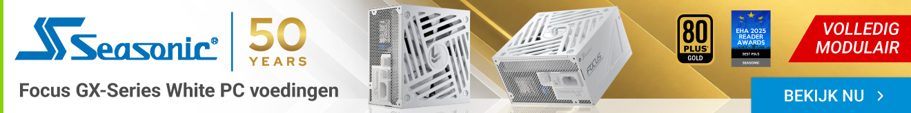 Seasonic Focus GX-Series ATX 3.1 White PSU / PC voeding