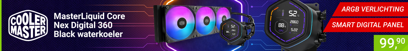 Cooler Master MasterLiquid Core Nex Digital 360 Black ARGB waterkoeler