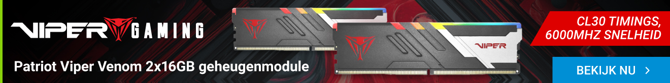Patriot Memory Viper Venom RGB 2x16GB 6000Mhz PVVR532G600C30K geheugenmodule