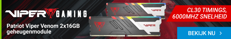 Patriot Memory Viper Venom RGB 2x16GB 6000Mhz PVVR532G600C30K geheugenmodule
