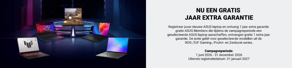 Een jaar gratis extra garantie
