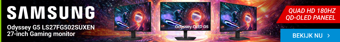 Samsung Odyssey G5 LS27FG502SUXEN 27" Quad HD 180Hz OLED Gaming monitor