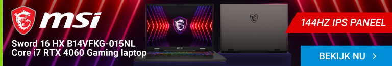 MSI Sword 16 HX B14VFKG-015NL Core i7 RTX 4060 Gaming laptop
